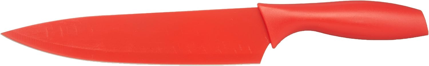 Basics Color-Coded Dishwasher Safe Kitchen 12-Piece Knife Set, 6 Knives with 6 Blade Guards, Multicolor, 13.88 x 4.13 x 1.38 inch