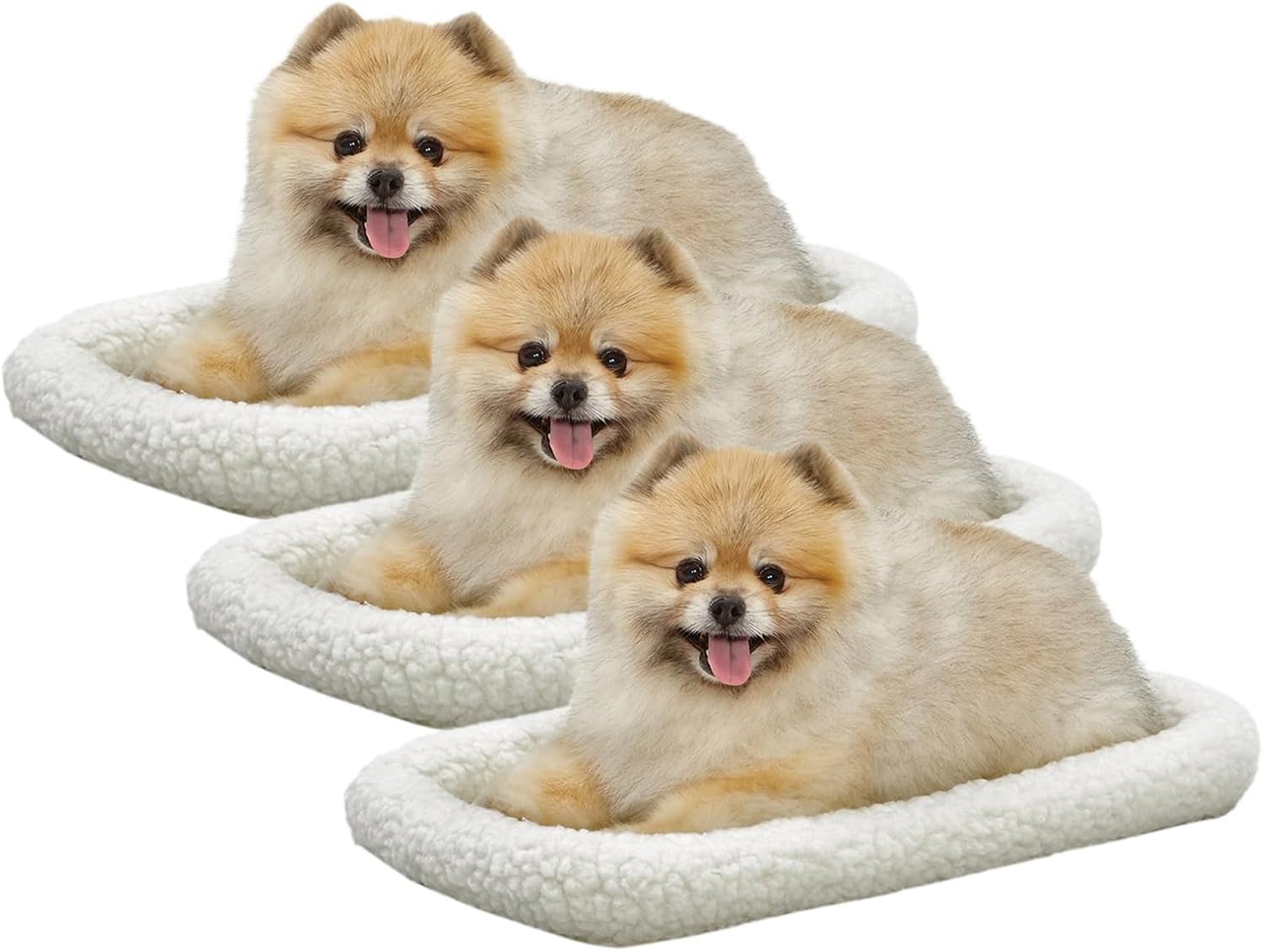 MidWest Homes for Pets QuietTime XXS Dog Bed – Cinnamon Faux Fur Bolster, Ultra-Soft and Machine Washable, Fits 18-Inch Crates and Carriers, for Small Dogs and Cats