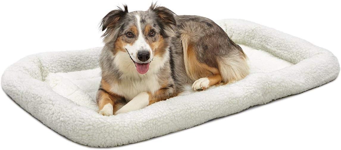 MidWest Homes for Pets QuietTime XXS Dog Bed – Cinnamon Faux Fur Bolster, Ultra-Soft and Machine Washable, Fits 18-Inch Crates and Carriers, for Small Dogs and Cats