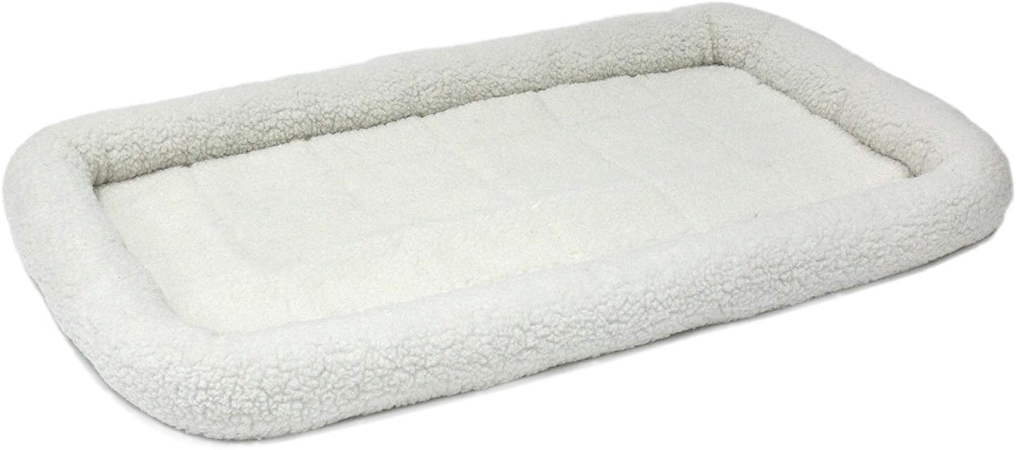 MidWest Homes for Pets QuietTime XXS Dog Bed – Cinnamon Faux Fur Bolster, Ultra-Soft and Machine Washable, Fits 18-Inch Crates and Carriers, for Small Dogs and Cats