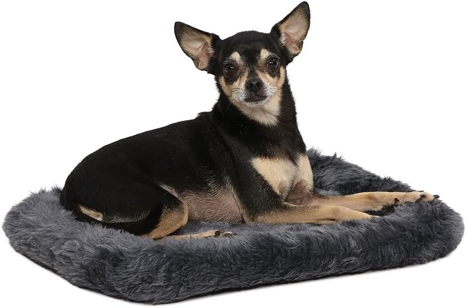 MidWest Homes for Pets QuietTime XXS Dog Bed – Cinnamon Faux Fur Bolster, Ultra-Soft and Machine Washable, Fits 18-Inch Crates and Carriers, for Small Dogs and Cats