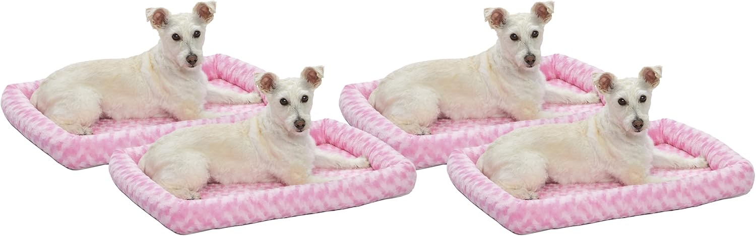 MidWest Homes for Pets QuietTime XXS Dog Bed – Cinnamon Faux Fur Bolster, Ultra-Soft and Machine Washable, Fits 18-Inch Crates and Carriers, for Small Dogs and Cats