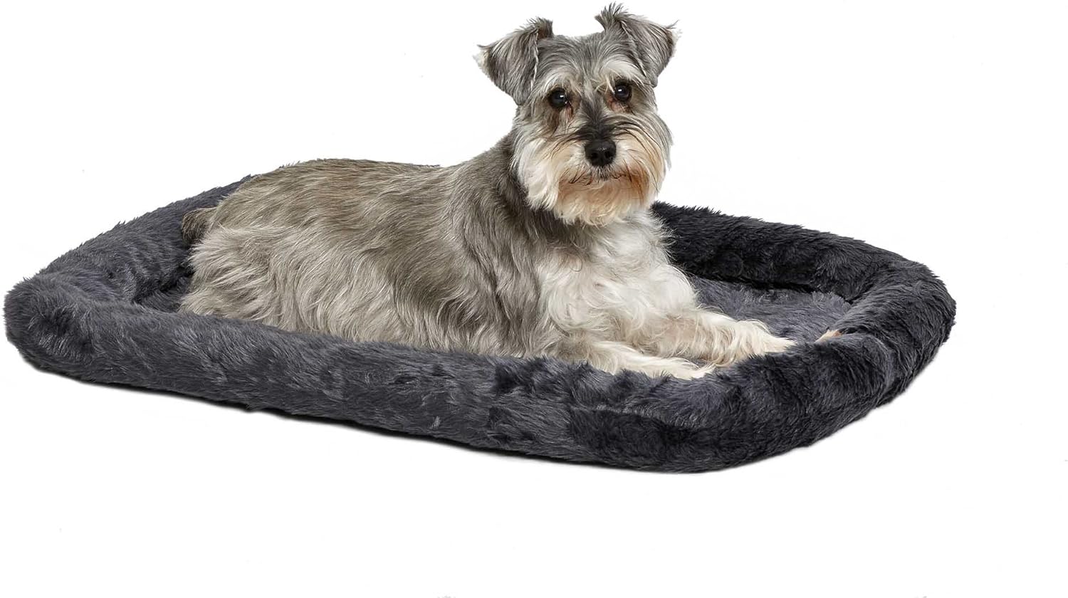 MidWest Homes for Pets QuietTime XXS Dog Bed – Cinnamon Faux Fur Bolster, Ultra-Soft and Machine Washable, Fits 18-Inch Crates and Carriers, for Small Dogs and Cats