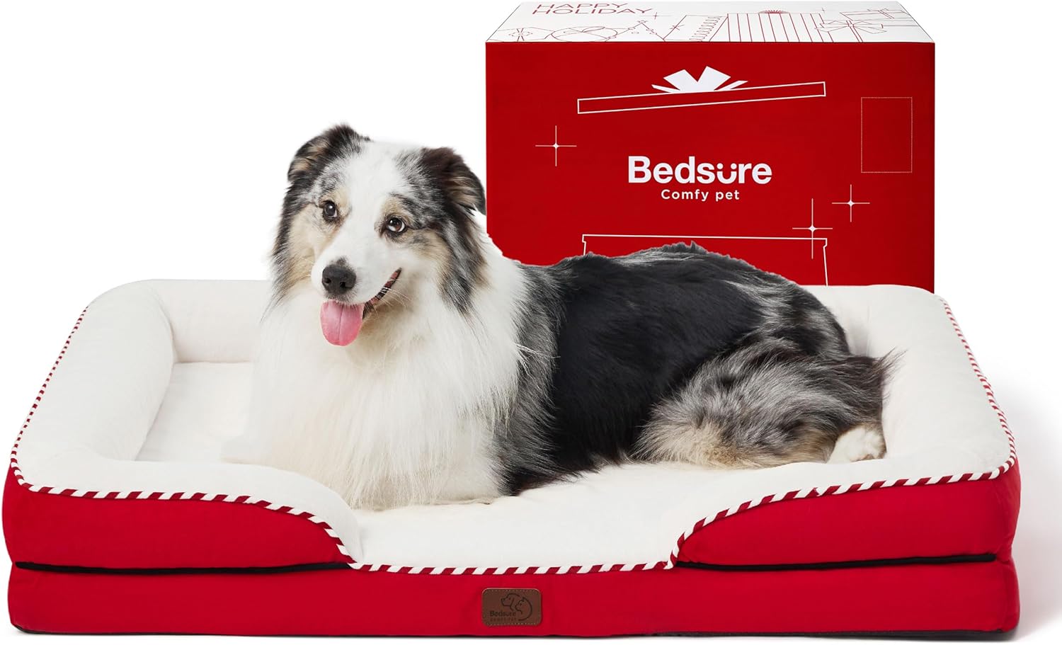 Bedsure Orthopedic Dog Beds Large Sized Dog - Washable Large Dog Cat Bed Waterproof, Comfort Dogs Couch Sofa with Washable Removable Cover, Pet Bed with Nonskid Bottom, Grey, 35"