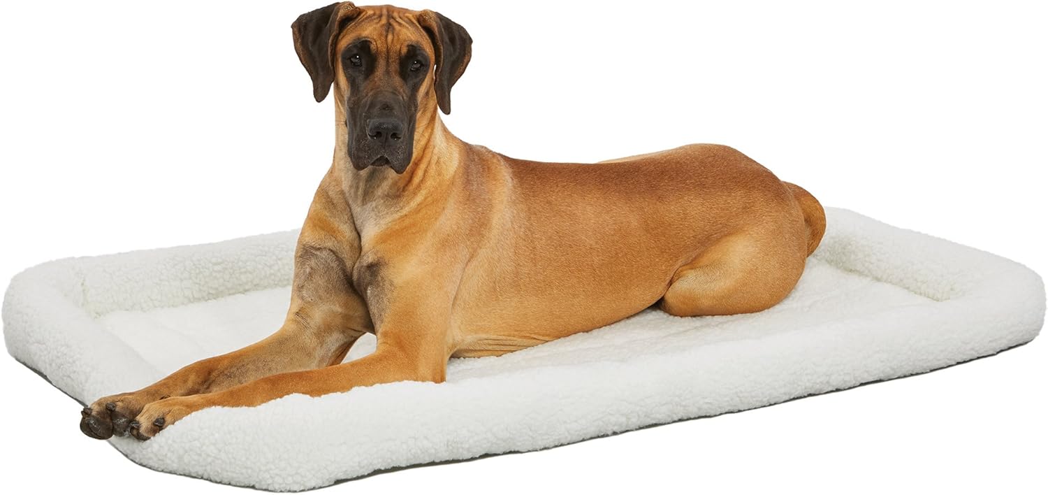 MidWest Homes for Pets QuietTime XXS Dog Bed – Cinnamon Faux Fur Bolster, Ultra-Soft and Machine Washable, Fits 18-Inch Crates and Carriers, for Small Dogs and Cats