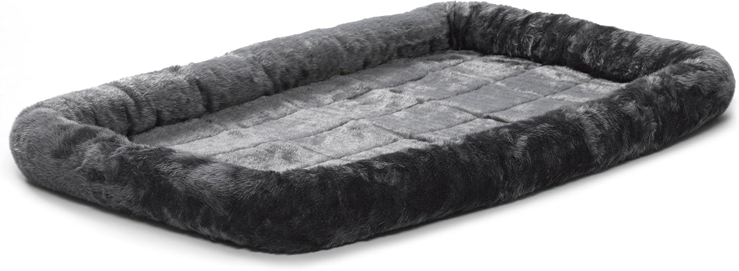 MidWest Homes for Pets QuietTime XXS Dog Bed – Cinnamon Faux Fur Bolster, Ultra-Soft and Machine Washable, Fits 18-Inch Crates and Carriers, for Small Dogs and Cats