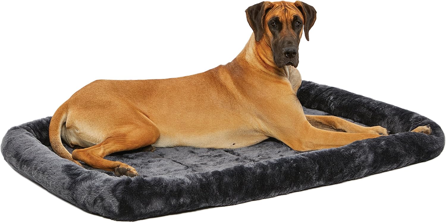 MidWest Homes for Pets QuietTime XXS Dog Bed – Cinnamon Faux Fur Bolster, Ultra-Soft and Machine Washable, Fits 18-Inch Crates and Carriers, for Small Dogs and Cats