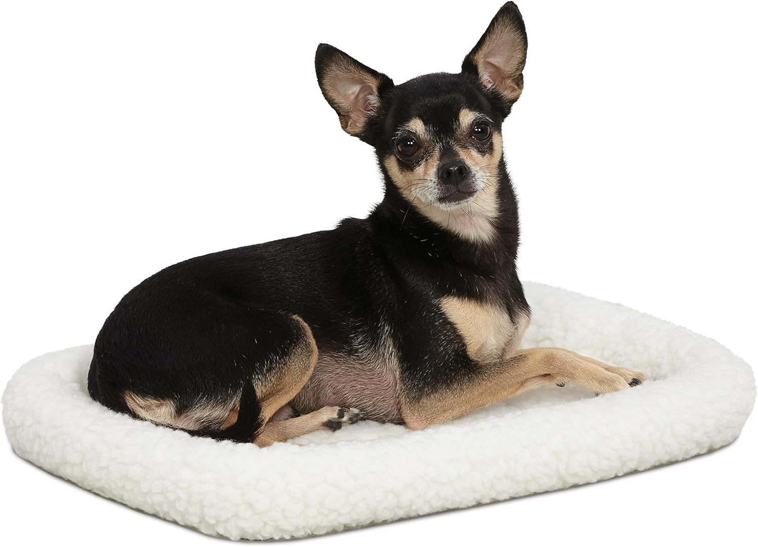 MidWest Homes for Pets QuietTime XXS Dog Bed – Cinnamon Faux Fur Bolster, Ultra-Soft and Machine Washable, Fits 18-Inch Crates and Carriers, for Small Dogs and Cats
