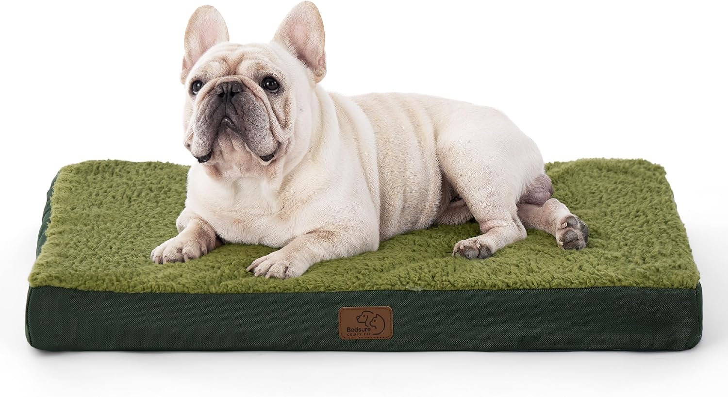 Bedsure Dog Beds Large Sized Dog - Comfy Flat Pet Beds with Removable Washable Cover, Orthopedic Egg Crate Foam Puppy Mat, Suitable for Pet Up to 65 lbs