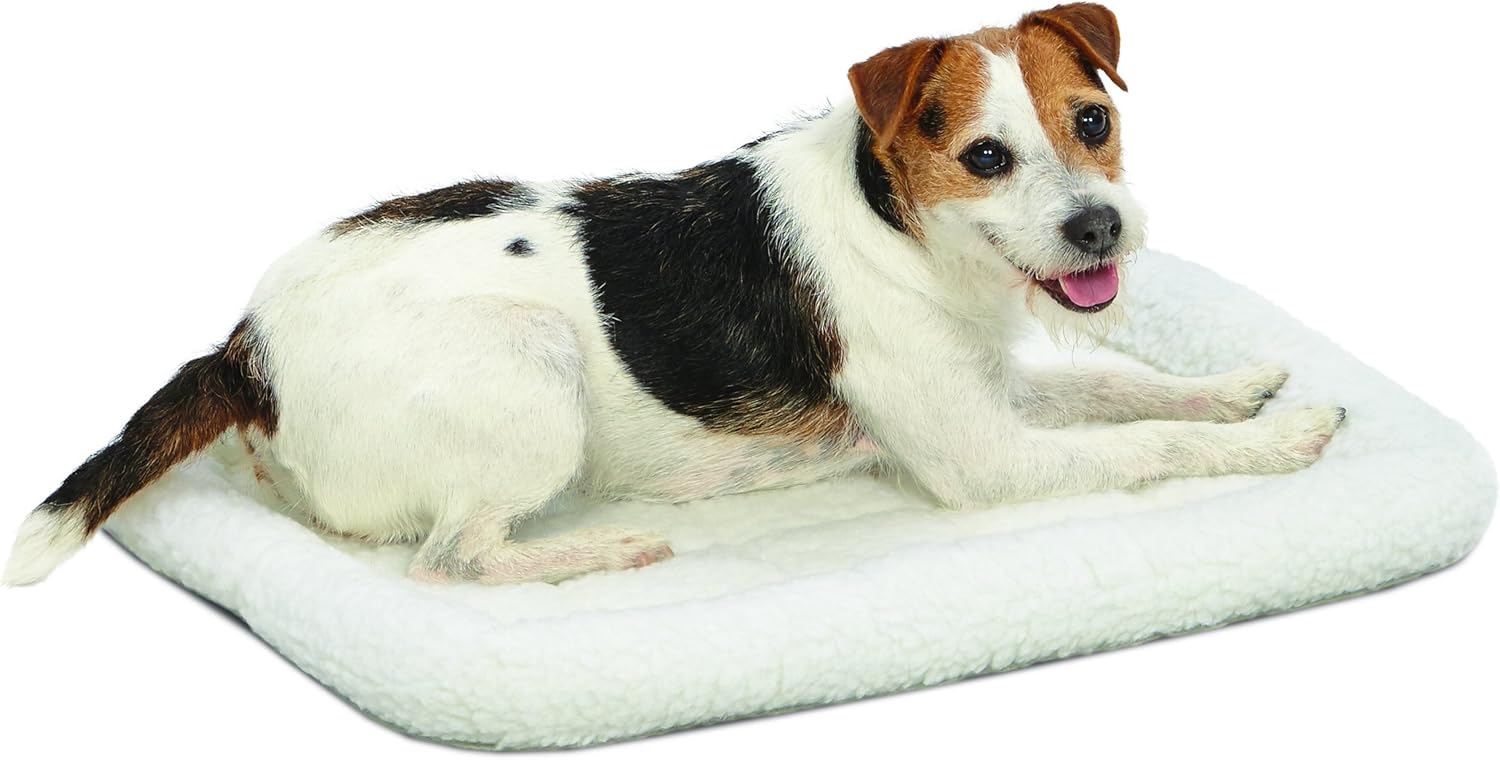 MidWest Homes for Pets QuietTime XXS Dog Bed – Cinnamon Faux Fur Bolster, Ultra-Soft and Machine Washable, Fits 18-Inch Crates and Carriers, for Small Dogs and Cats
