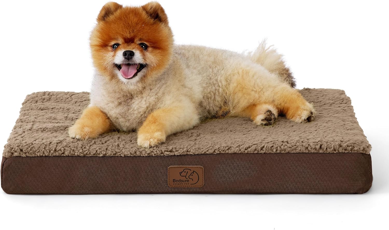 Bedsure Dog Beds Large Sized Dog - Comfy Flat Pet Beds with Removable Washable Cover, Orthopedic Egg Crate Foam Puppy Mat, Suitable for Pet Up to 65 lbs