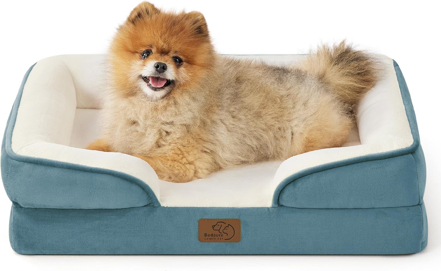 Bedsure Orthopedic Dog Beds Large Sized Dog - Washable Large Dog Cat Bed Waterproof, Comfort Dogs Couch Sofa with Washable Removable Cover, Pet Bed with Nonskid Bottom, Grey, 35"