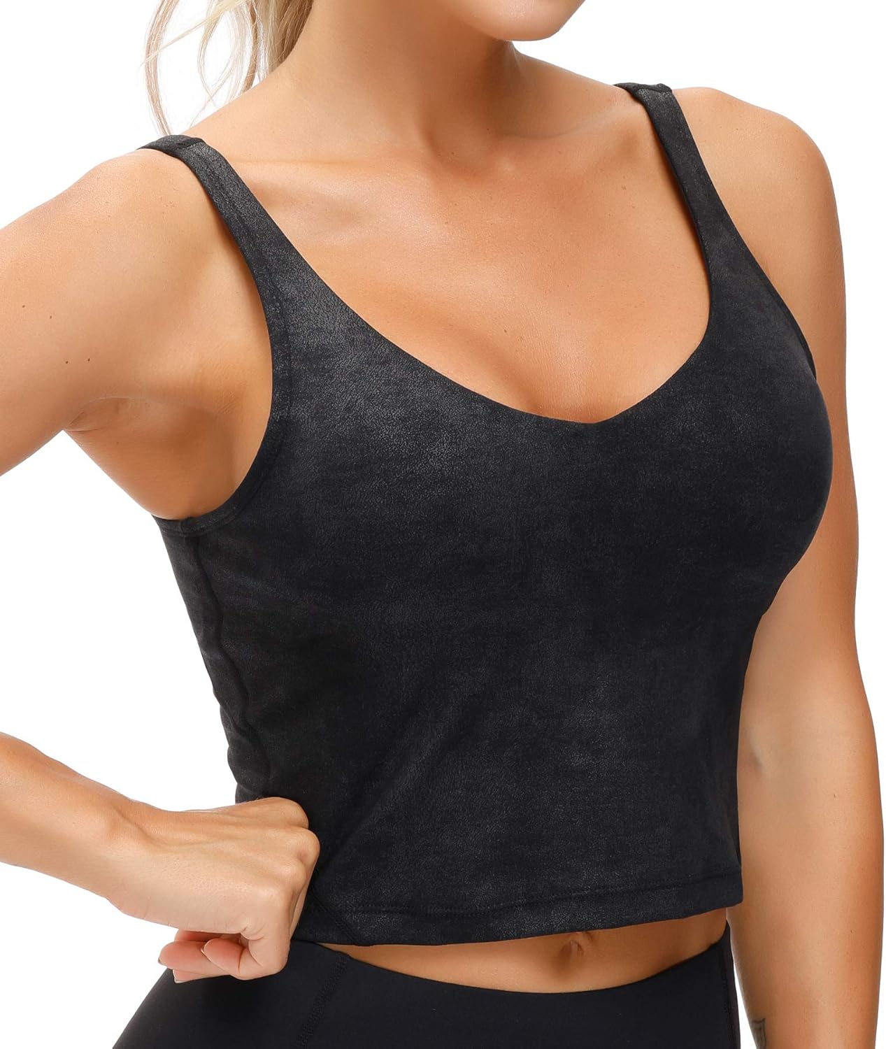THE GYM PEOPLE Womens' Sports Bra Longline Wirefree Padded with Medium Support