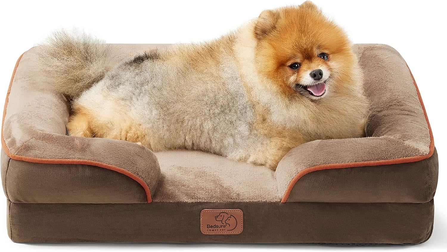 Bedsure Orthopedic Dog Beds Large Sized Dog - Washable Large Dog Cat Bed Waterproof, Comfort Dogs Couch Sofa with Washable Removable Cover, Pet Bed with Nonskid Bottom, Grey, 35"