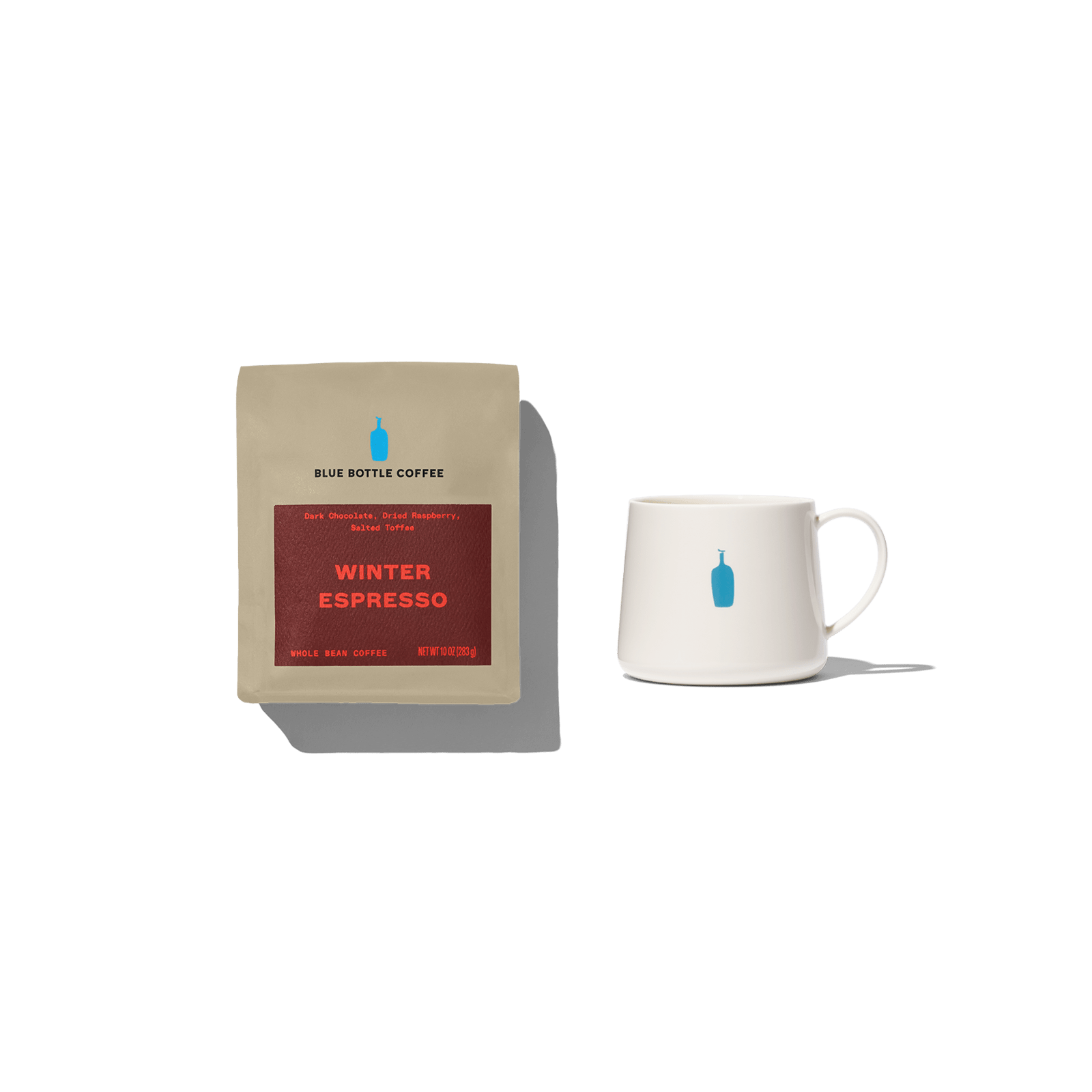 Winter Espresso and Blue Bottle Mug Set